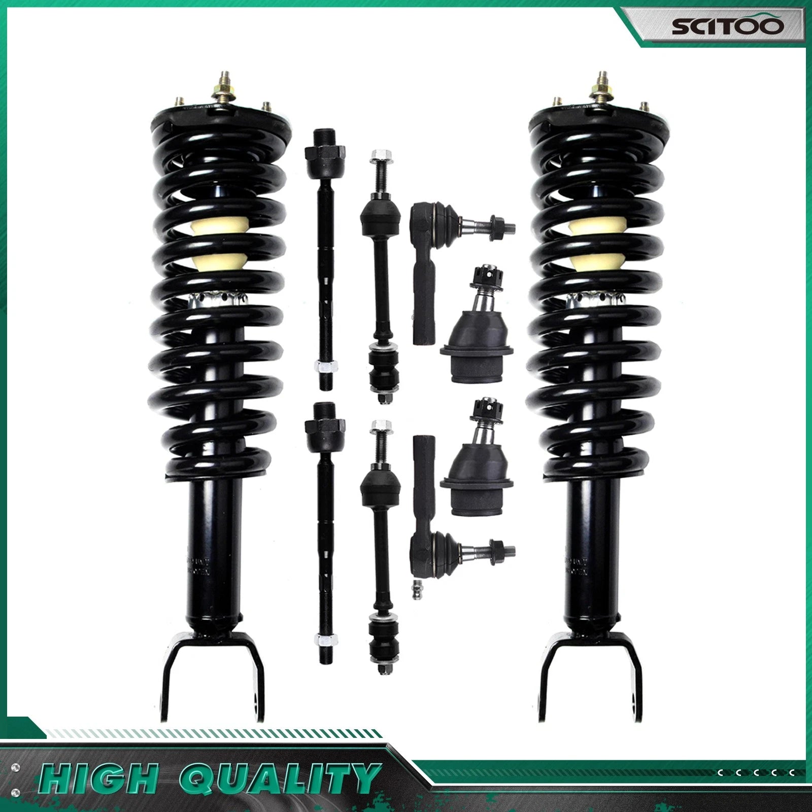 Front Struts w/ Spring Sway Bar End Link for Dakota Raider (2005–2009)