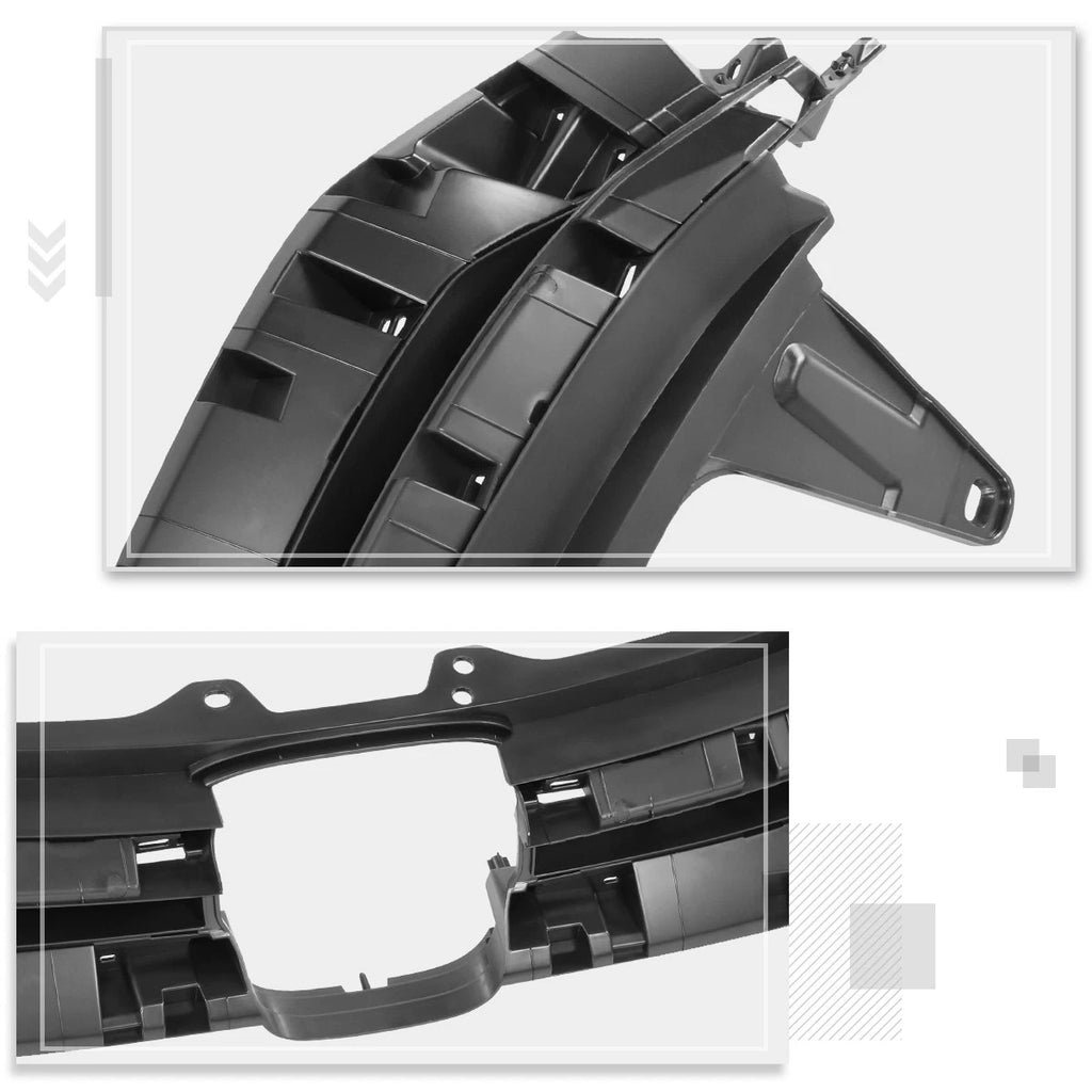 Upper Grille Shell for Honda CR-V (2015–2016) Matte Black w/Badge Slot