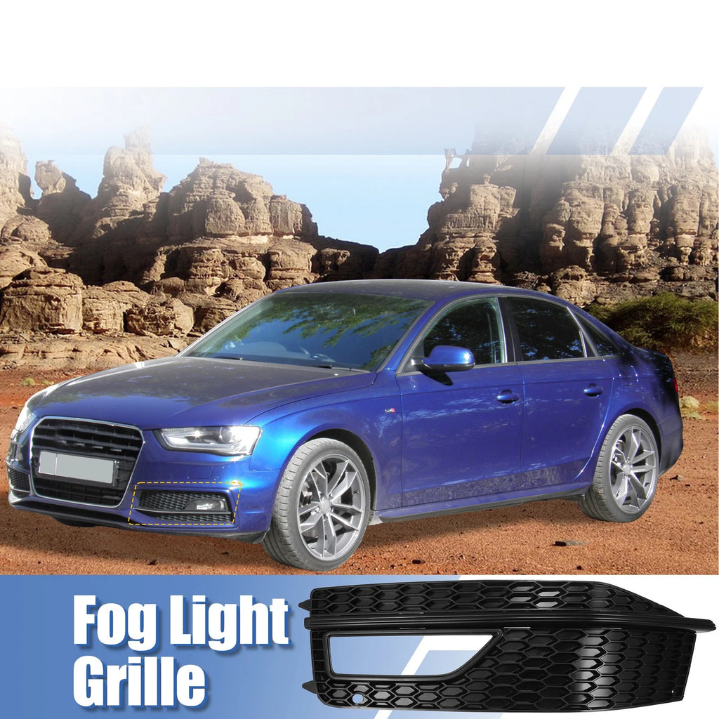 Front Left Fog Light Grille Cover for Audi A4 S4 S-line (2013–2015) 8K0807681L Black