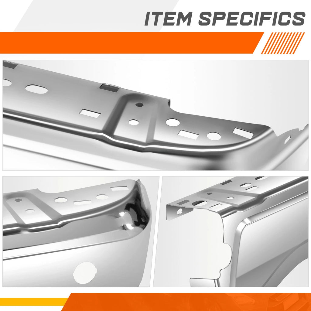 Rear Right Bumper End Cap for Ford Ranger (2019–2023) - Chrome, Parking Sensor Holes