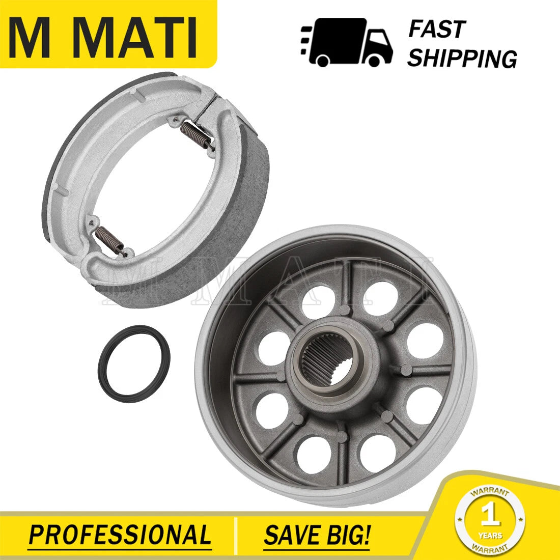 Rear Brake Drum & Shoes Kit for Honda #42620-HC4-670 #06430-HM5-A80 #91351-HB3-004