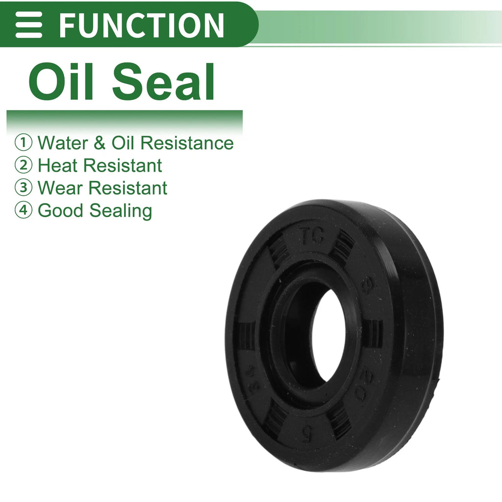 Oil Seal Ring for Various Models (8x20x5mm, NBR Rubber, High Pressure)
