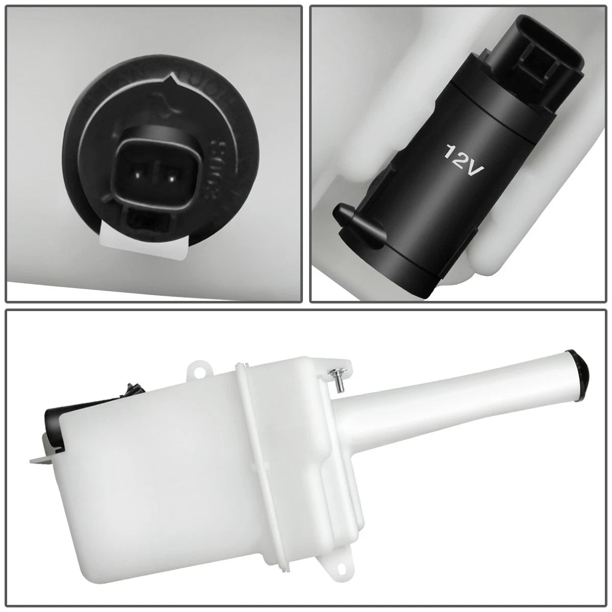 Windshield Washer Reservoir Tank w/ Level Sensor for Toyota Camry Solara (2002–2008)