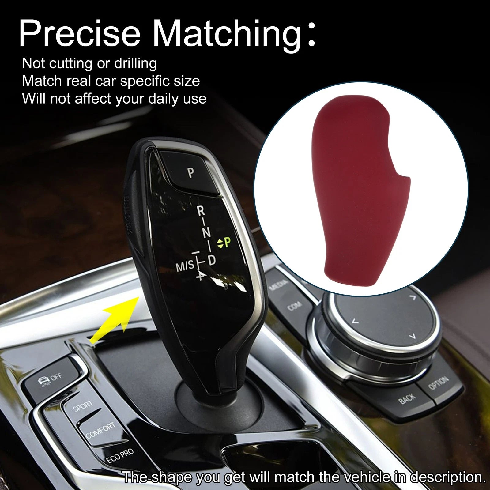 ABS Gear Shift Knob Cover Decal for BMW 5 6 7 Series G11 G12 G30 (2017–2023)