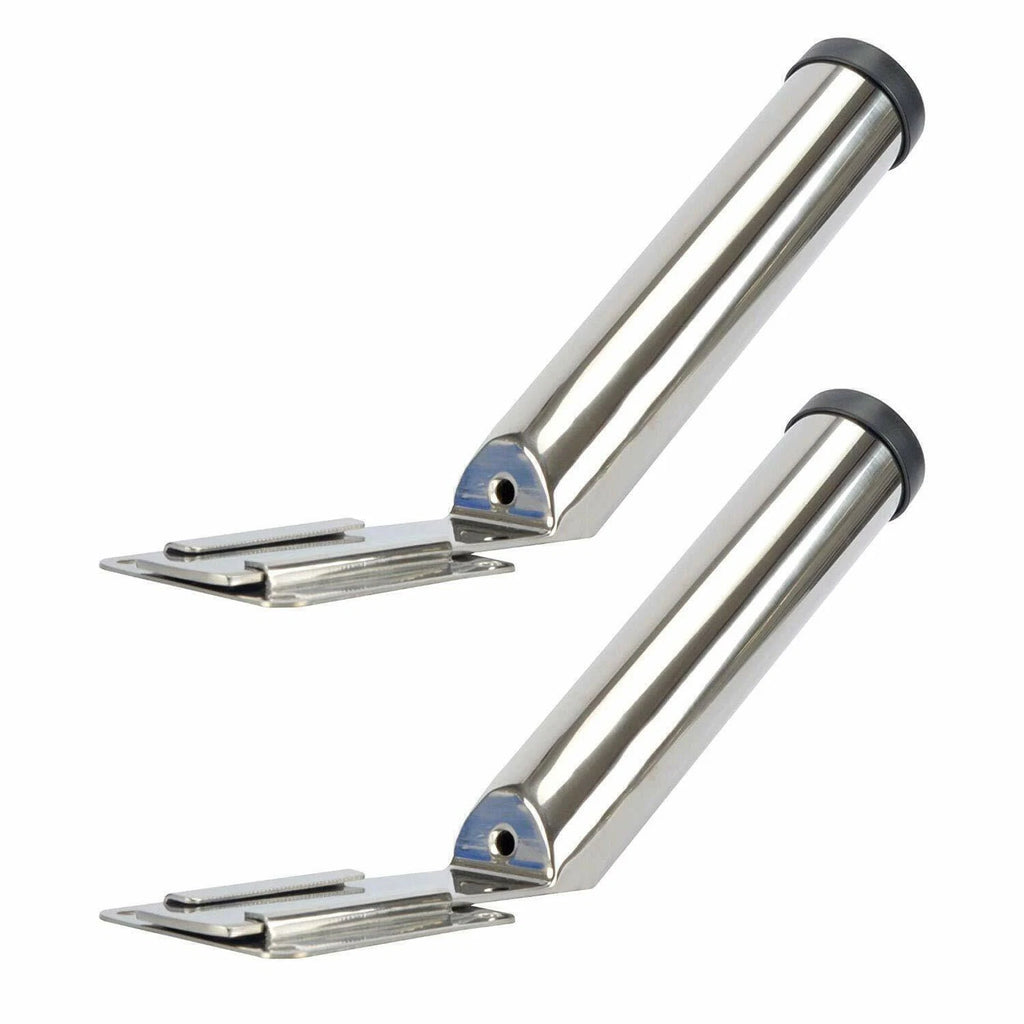Set of 4 Removable 30 Degree Boat Fishing Rod Holders Slide Mount