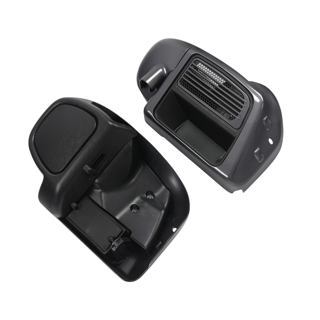 Lower Vented Fairings for Harley Touring Glide (2014–2023) Gauntlet Gray Metallic
