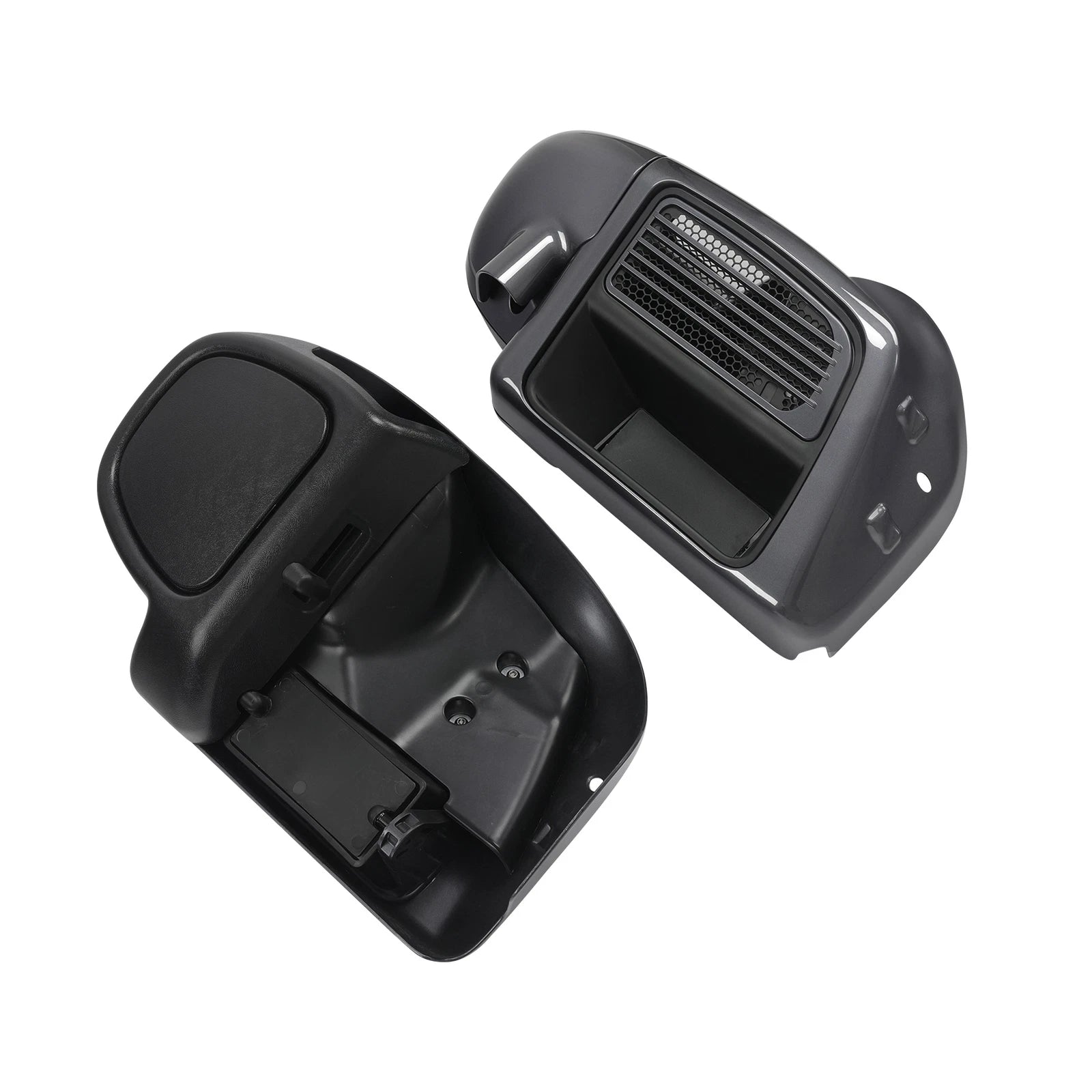 Lower Vented Fairings for Harley Touring Glide (2014–2023) Gauntlet Gray Metallic