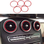 Aluminum Air Vent Outlet Cover Ring Trim / 5PCS / for Mercedes A/B/GLA/CLA Class