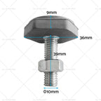 Set of 4 M10 Universal Front Loader Washing Machine Screw Feet for Samsung