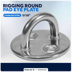 Set of 4 Round Pad Eyes for Heavy Duty Applications (FO2101-M4)