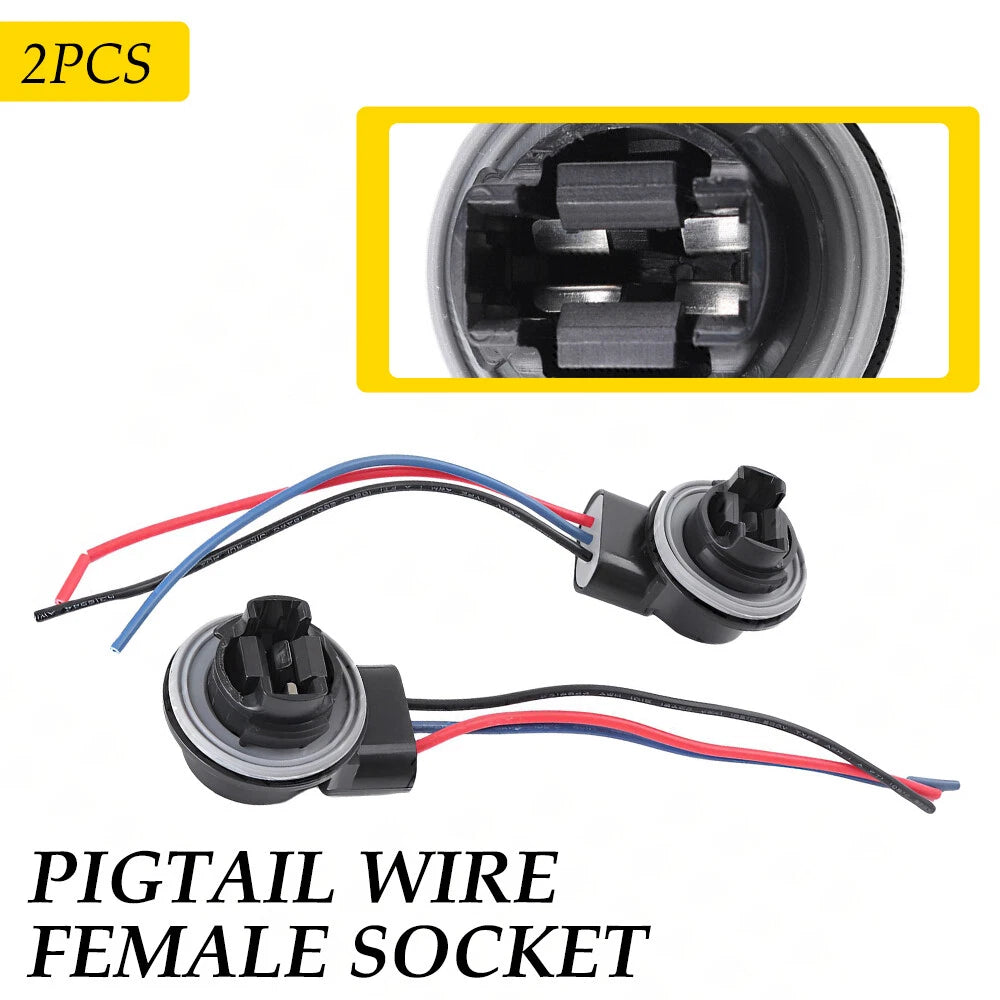 2X Turn Signal Light Harness Wire Plug Connectors for (4157, 3157)