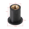 Pack of 20 M5 Rubber Well Nuts for Fairing & Screen Fixing (10mm Hole)