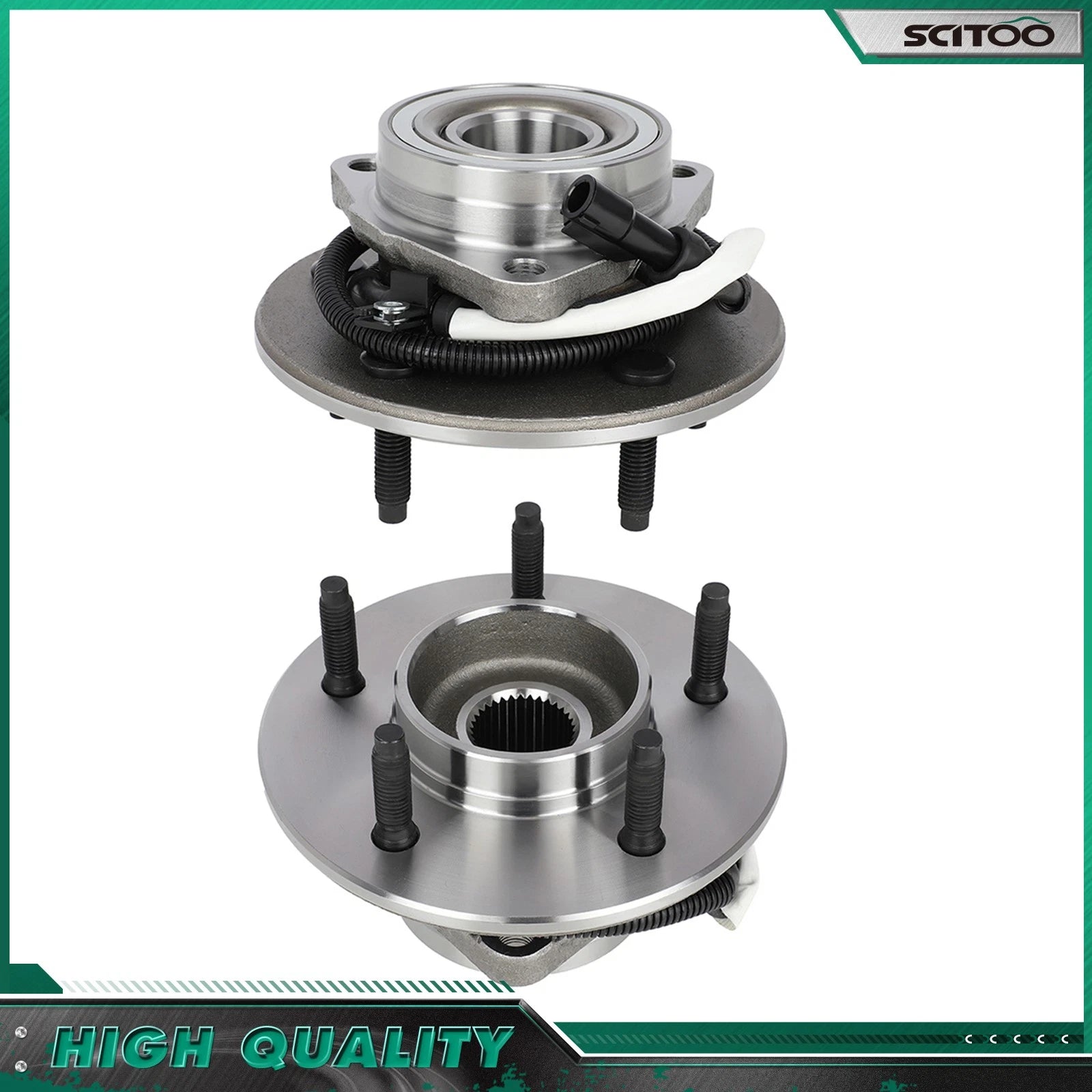 Front Pair Wheel Bearings for Ford F-150 (1997–2003) 4.2L 4.6L 4WD