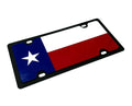 License Plate Cover Premium Black for Texas State Flag (Universal Fit)
