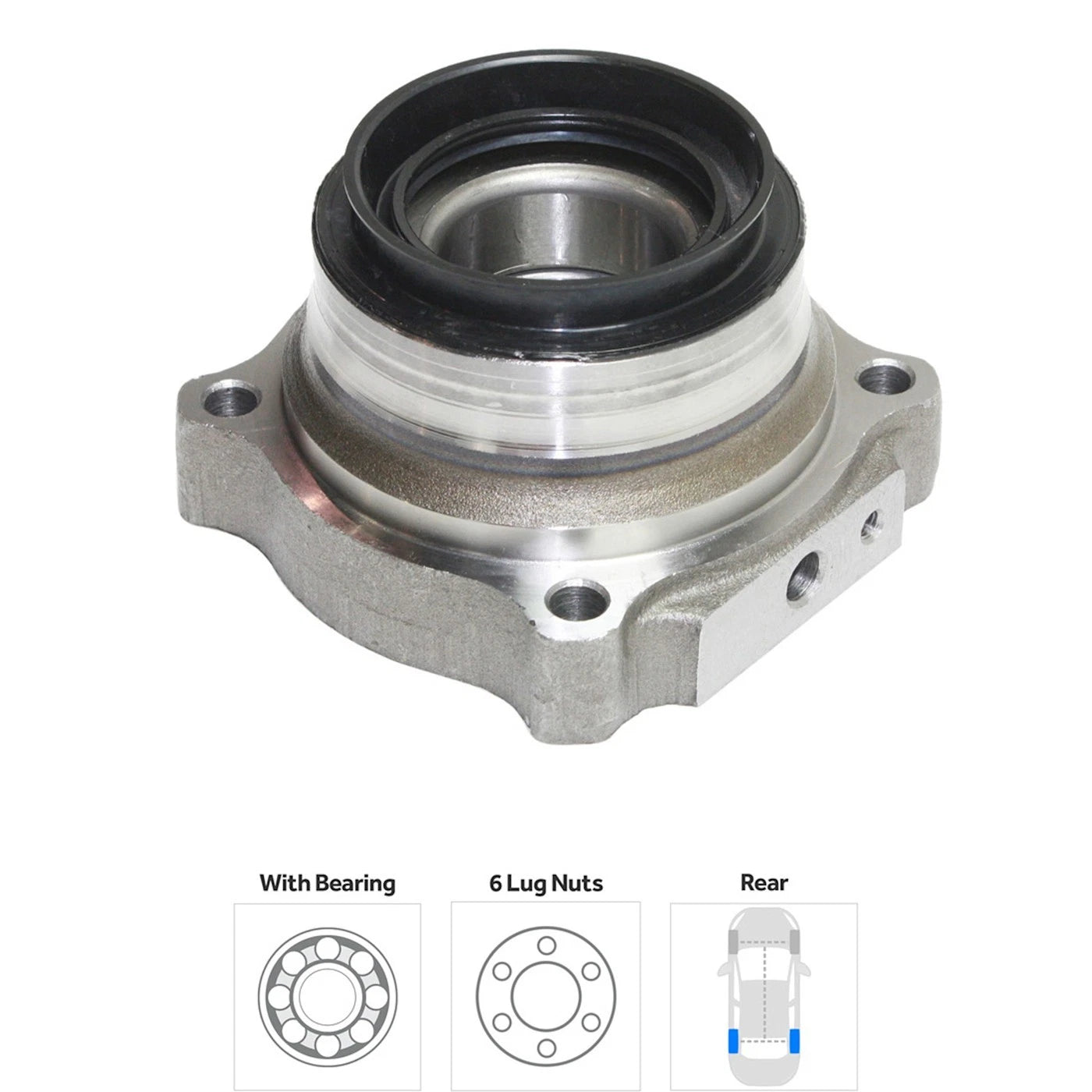 Wheel Hub Kit for Toyota Tacoma (2005–2020) Front Left Right 6 Lug