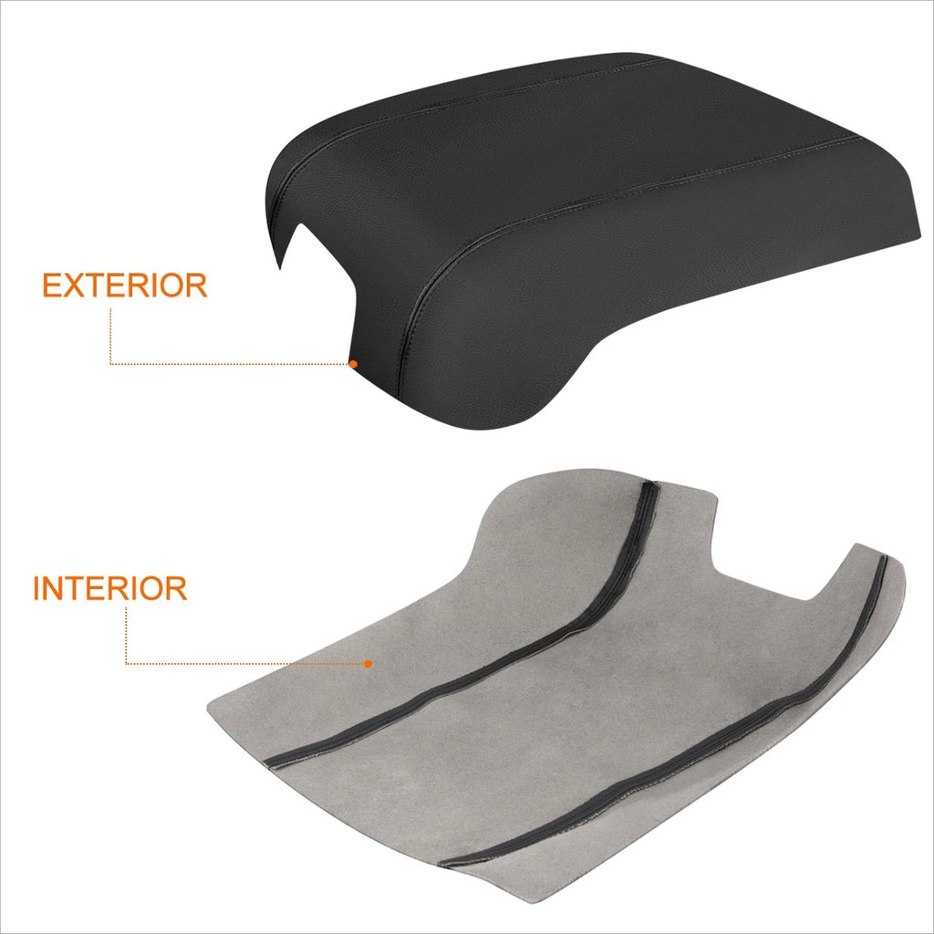 Leather Center Console Lid Armrest Cover for Ford F250 F350 (2011–2016)