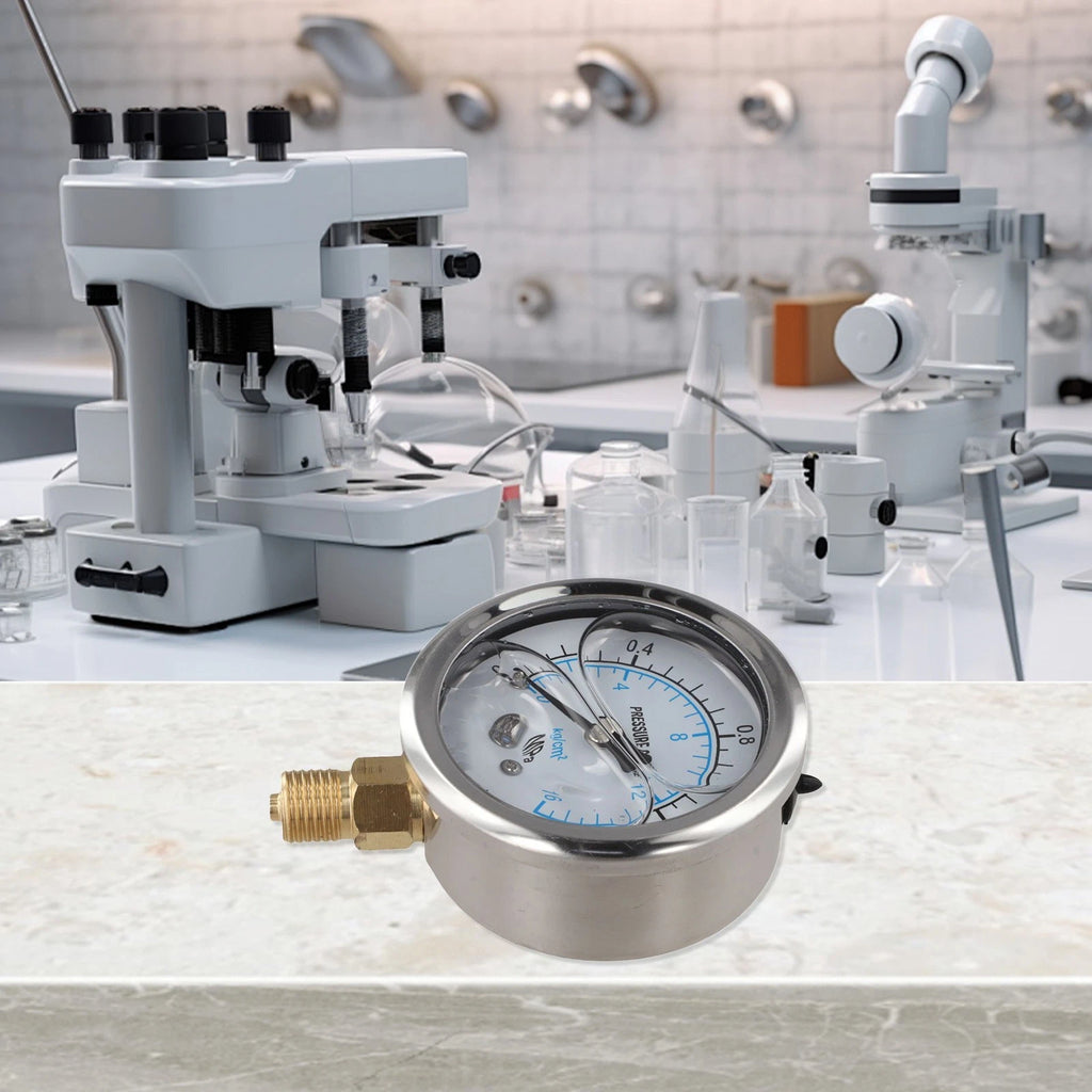 60mm Hydraulic Pressure Gauge for Monitoring 0 to 2.5MPa (Stainless Steel)