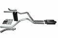 2.5" Dual Exhaust Kit for Chevy GMC 1500 (2019–2025) Black Tips Corner Exit
