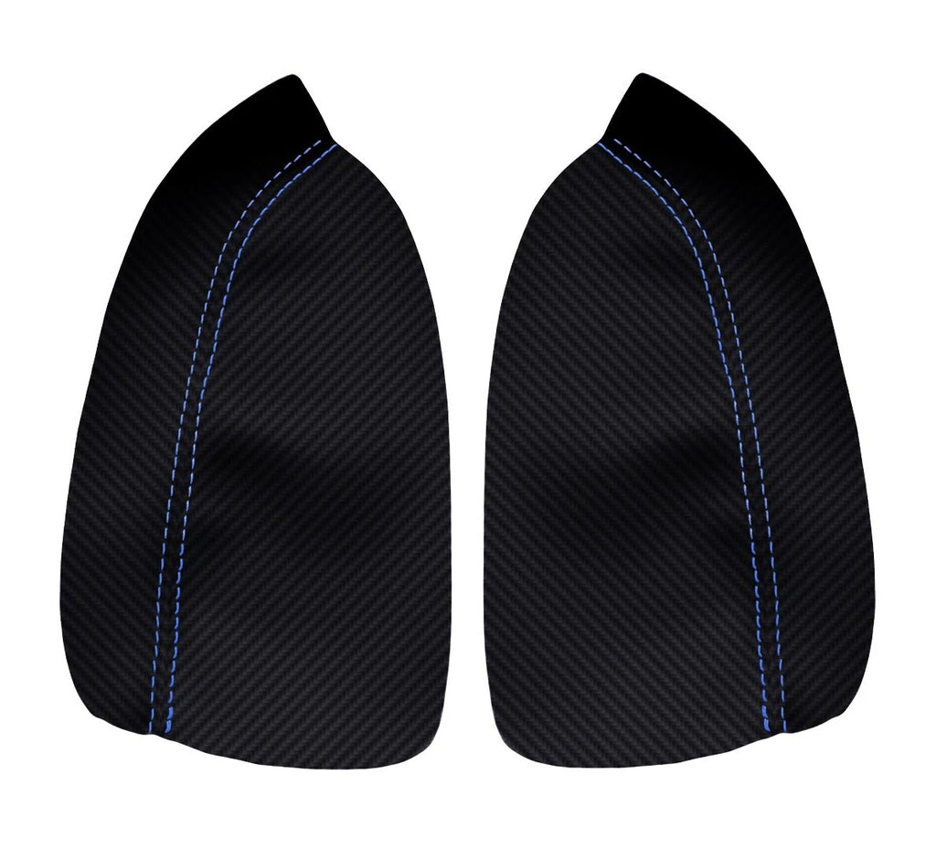 Armrest Door Panel Cover for Acura TSX (2004–2008) Carbon Blue Stitch