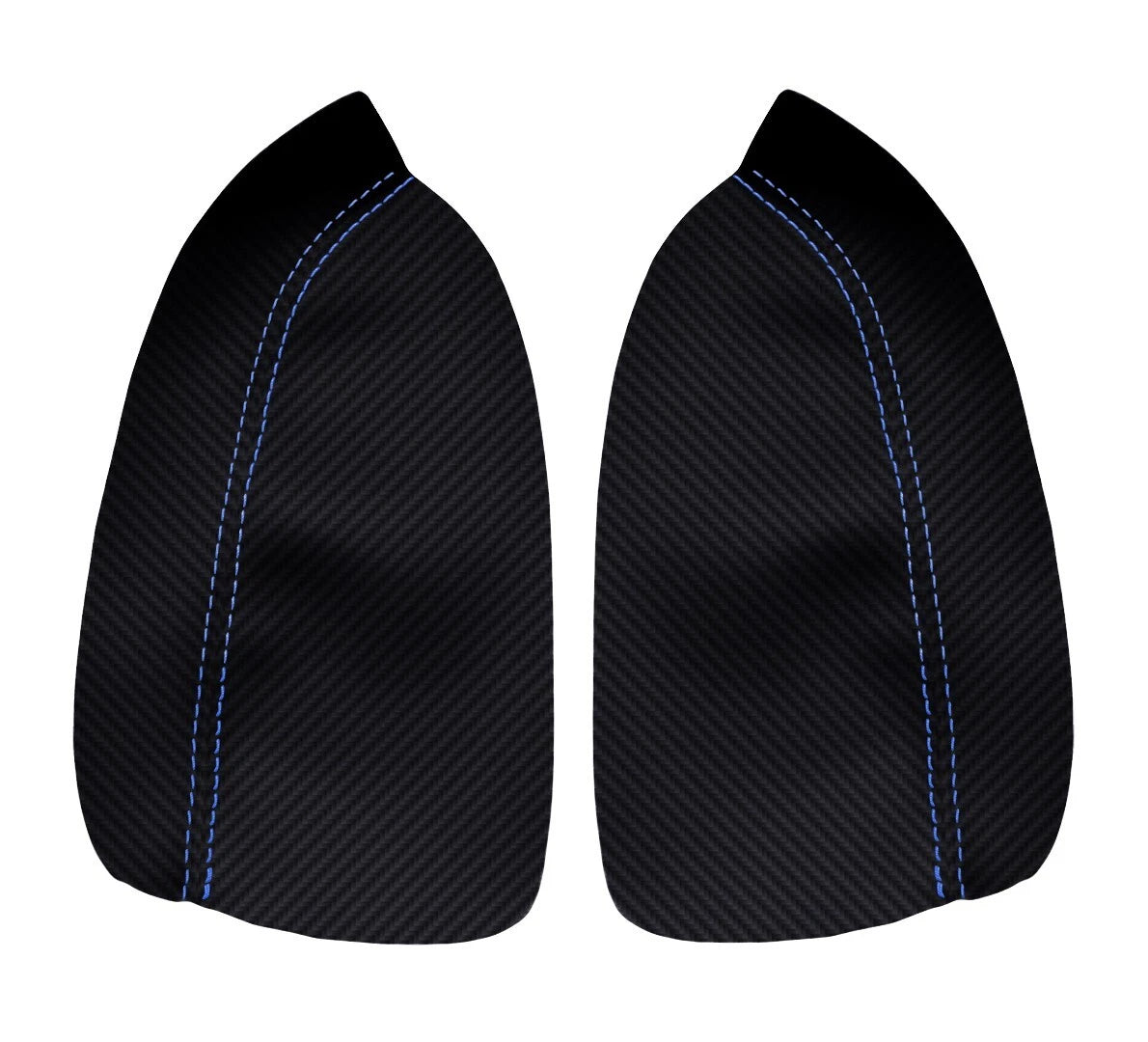 Armrest Door Panel Cover for Acura TSX (2004–2008) Carbon Blue Stitch