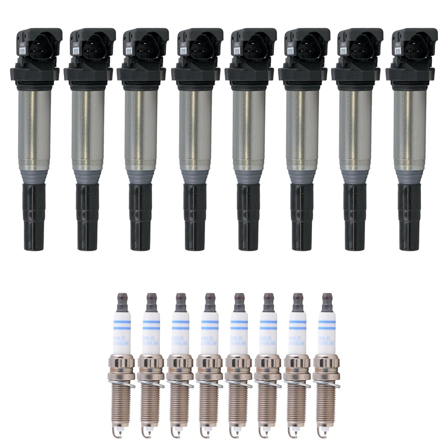 Set of 8 Ignition Coils & Spark Plugs for BMW F12 F13 650i (2011–2017)