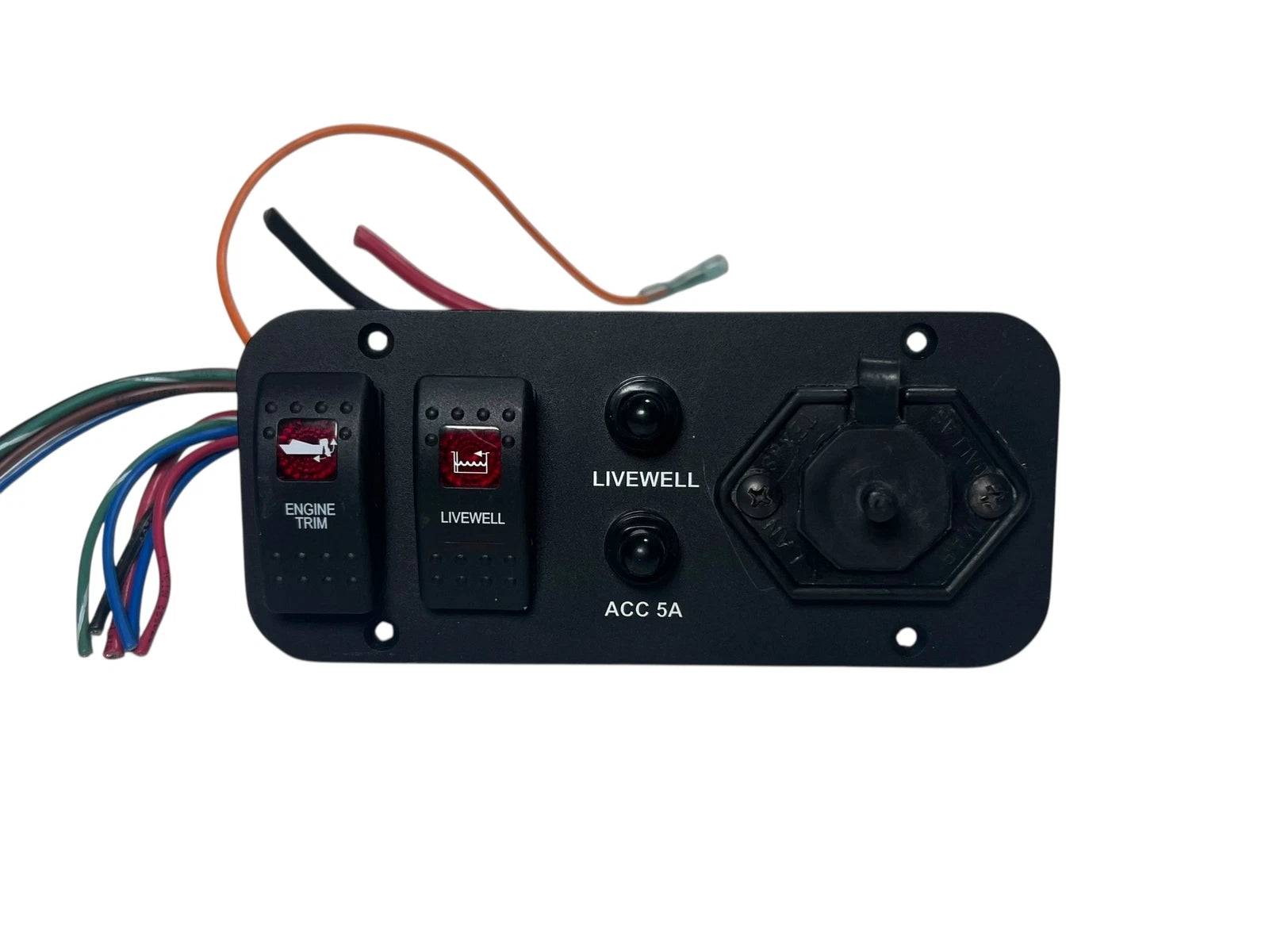 Switch Panel for Pacer Marine (6 3/4in x 3in) Black