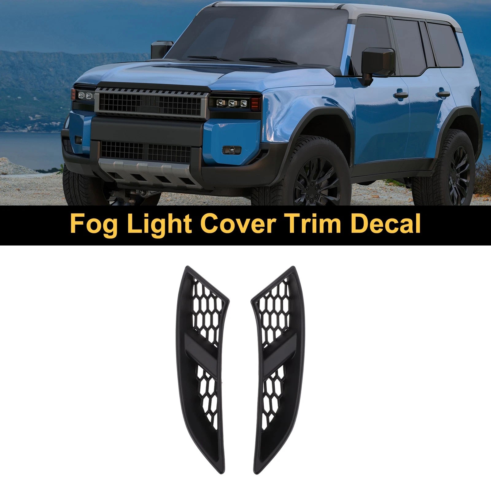 Fog Light Cover Trim for Toyota Land Cruiser (2024–2025) Matte Black