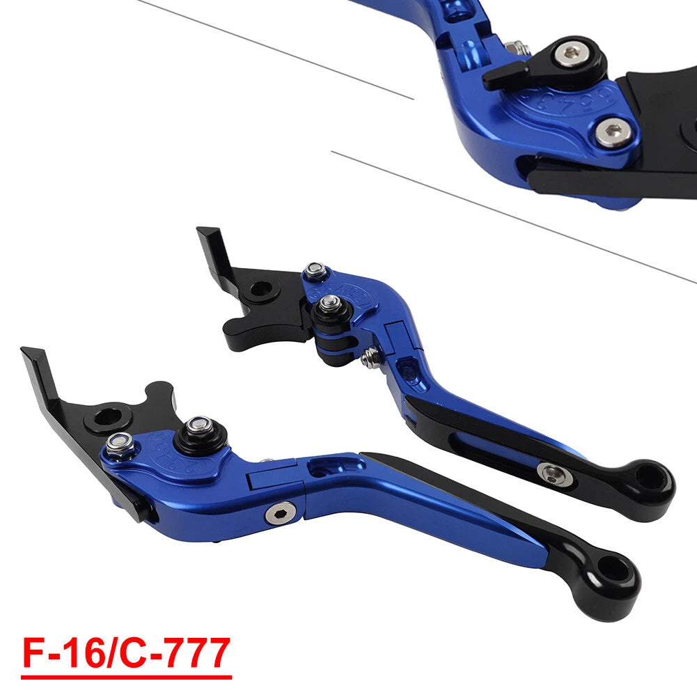 CNC Blue Extendable Brake Clutch Levers for Yamaha FJR1300 (2004–2020)