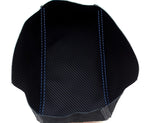 Console Armrest Cover for Lexus IS300 (2001–2005) Carbon Fiber Blue Stitch