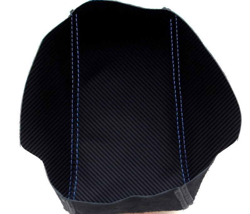 Console Armrest Cover for Lexus IS300 (2001–2005) Carbon Fiber Blue Stitch