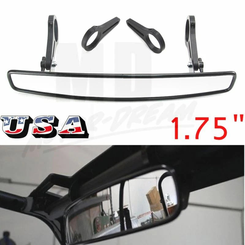 15" Wide Convex Rear View Race Mirror w/ 1.75" Clamp for Polaris ATV UTV
