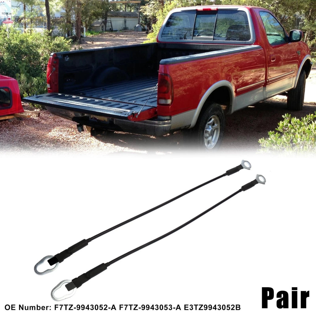 Pair Rear Tailgate Cables for Ford F-100 F-150 F-250 F-350 (1987–1997)
