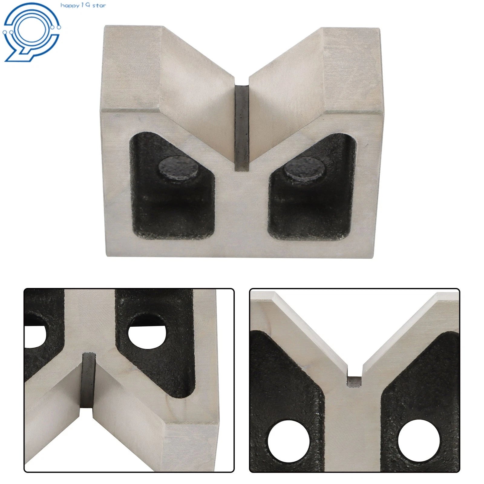 Set of 2 Jumbo V-Blocks for Automotive Precision (3'' x 1-5/16'' x 2-3/8'')