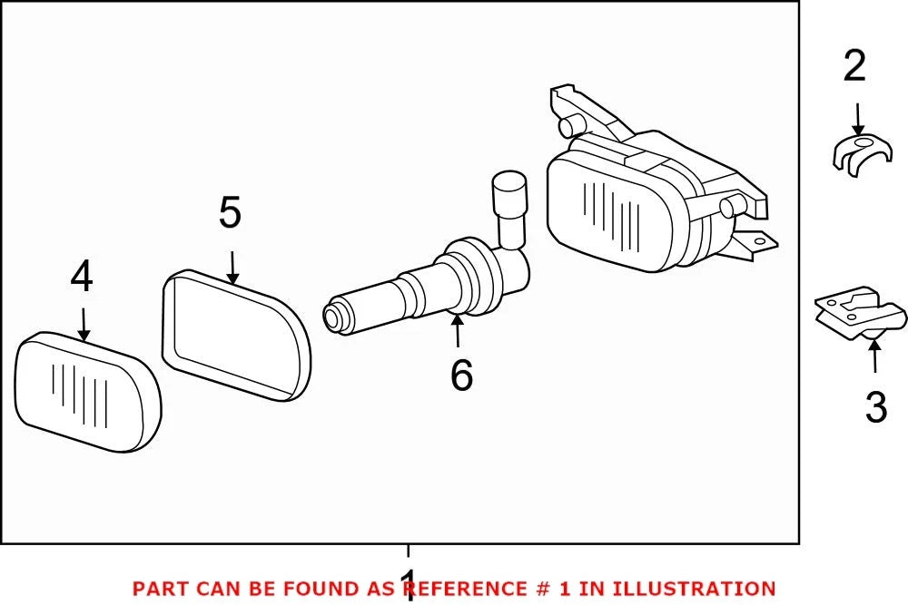Front Right Fog Light 2038201256 for Mercedes-Benz CL500 (2003)