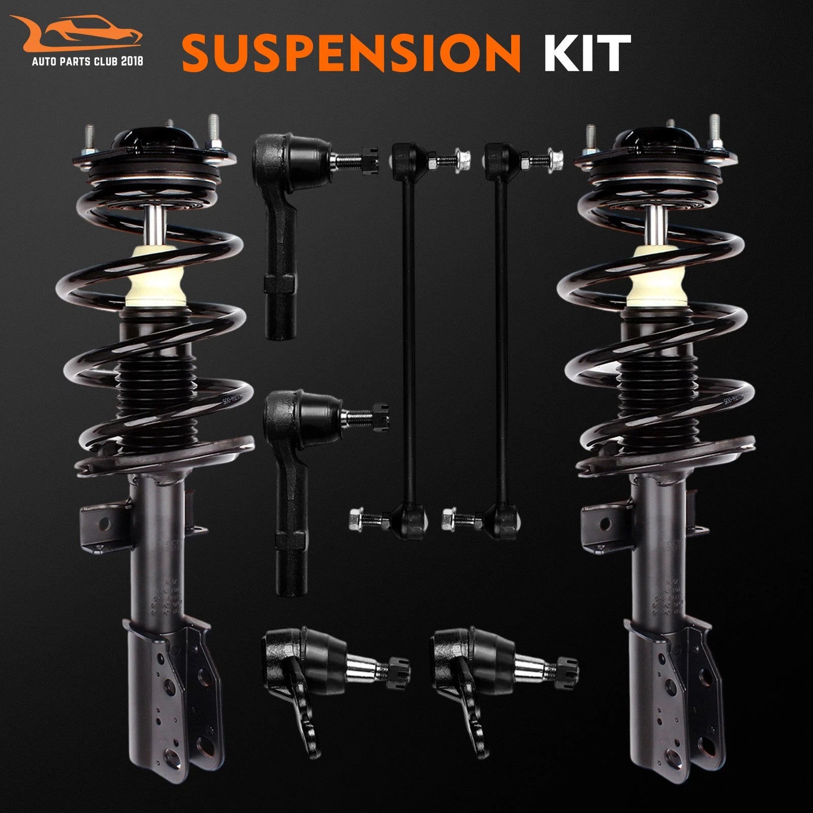 8pc Front Struts Suspension Sway Bars Tie Rods Kit for Buick Enclave GMC Acadia (2007–2017)