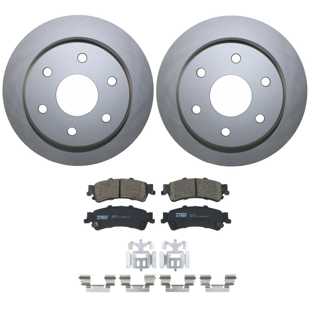 Rear Brake Kit 330mm Disc TRW Ceramic Pads for Sierra Silverado 1500 (2007–2013)