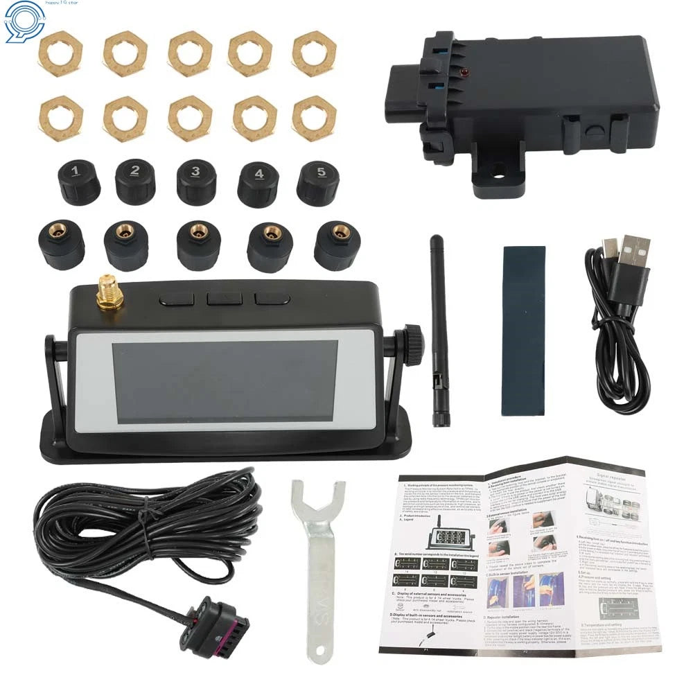Set of 10 Flow Through TPMS Sensors for Various Vehicles 