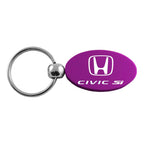 Purple Oval Keychain - Officially Licensed for Honda Civic Si