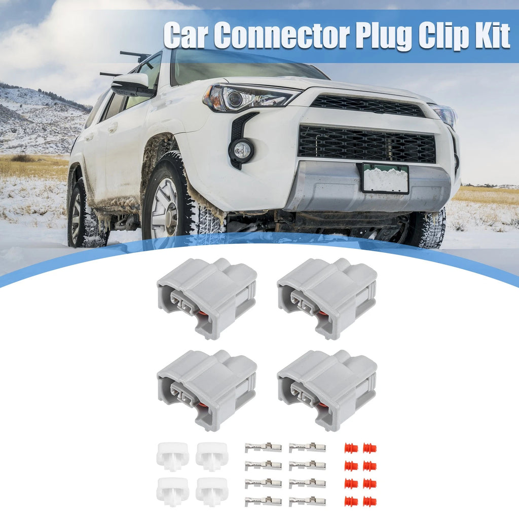 Set of 4 Fuel Injector Connector Adapter Plug Kit for Toyota (No. 9098011875)