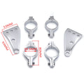 Chrome Fork Ear Headlight Mount Brackets for Motorcycle Chopper Cafe Racer (35mm)