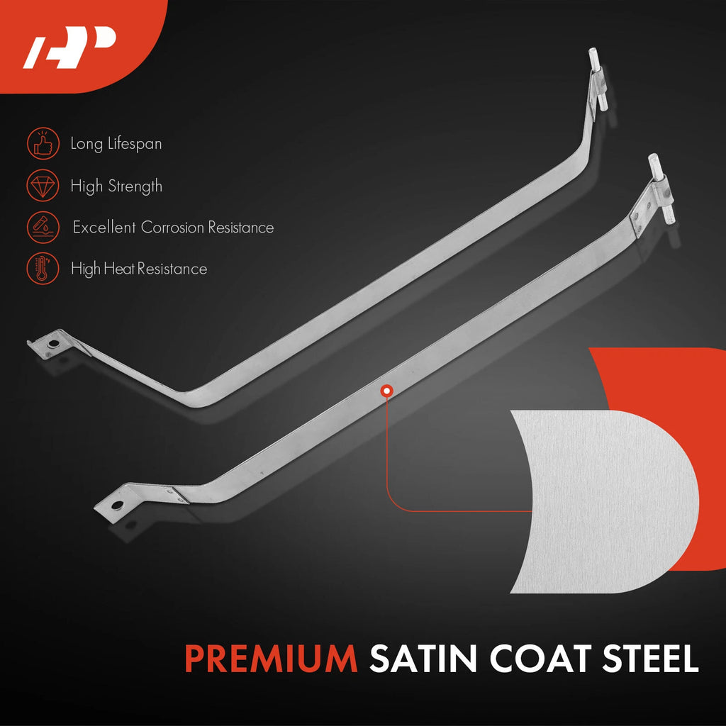 2X Steel Fuel Tank Straps for Kia Rio (2001–2005)