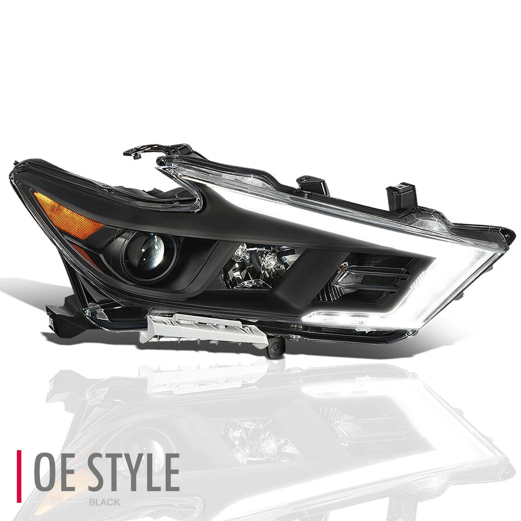 OE Style Chrome Amber Right Side LED Projector Headlight for Nissan Maxima (2016–2018)