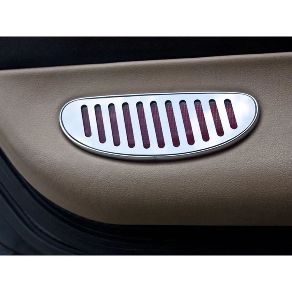 Polished Stainless Steel Door Panel Light Reflector Covers for 1997-04 Corvette