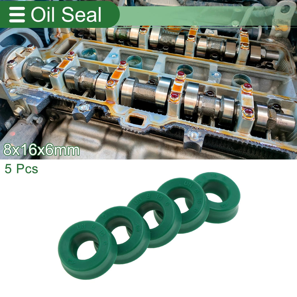 Set of 5 Oil Seal Rotary Shaft Seal 8x16x6mm for Various Models 