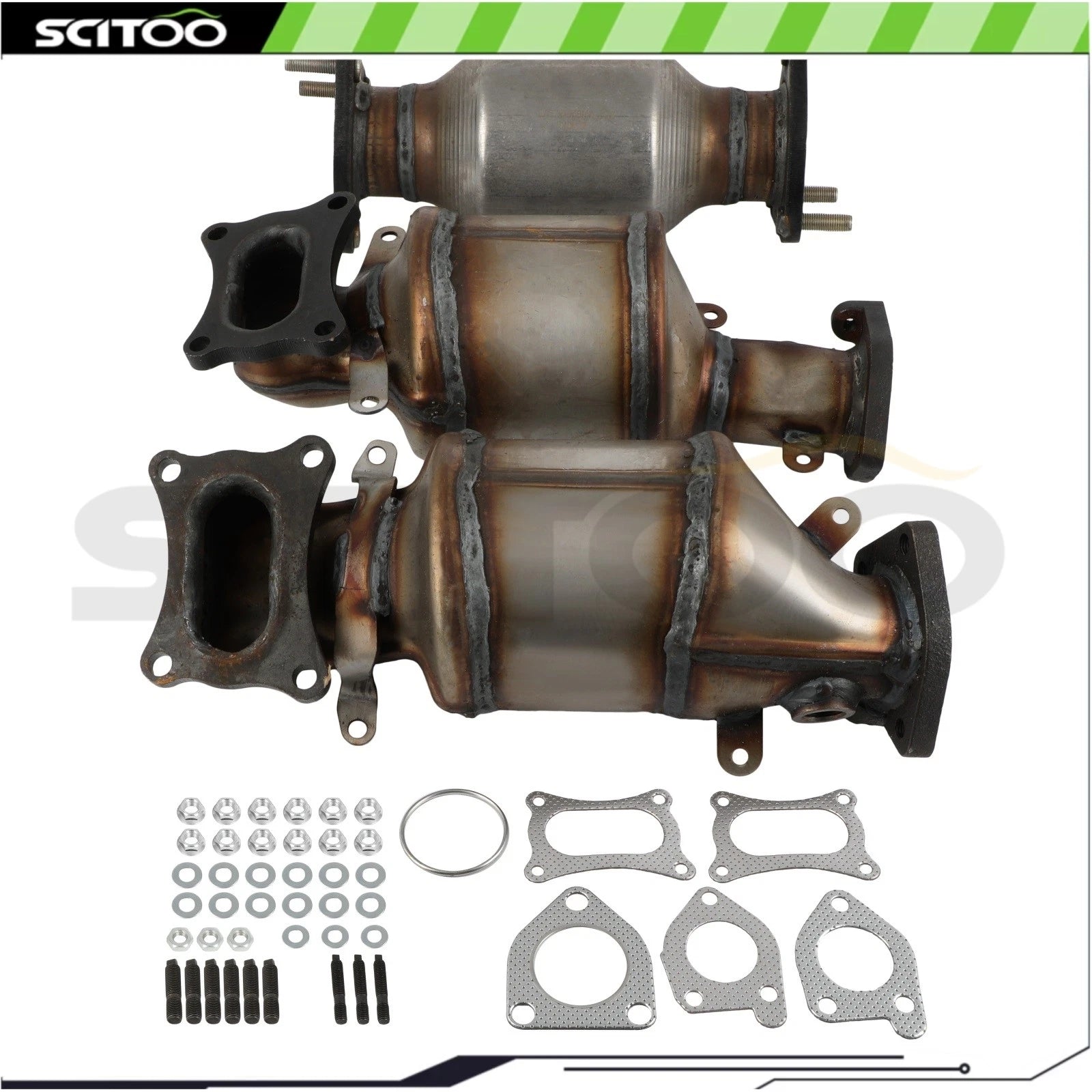 Set of 3 Catalytic Converters for Honda Pilot (2009–2015) 3.5L 45131-45132-16447