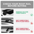 Set of 2 Silver Roof Rack Cross Bars for Mitsubishi Outlander Sport (2010–2024)