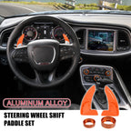 Orange Interior Paddle Shifter AC Volume Knob Cover Ring Trim for Dodge Charger (2011–2023) 745065577936