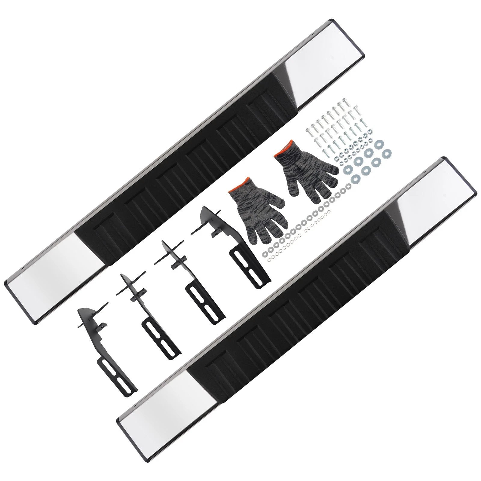 Set of 2 Nerf Bars Running Boards for Dodge Ram 1500 (2009–2018) 6" Black