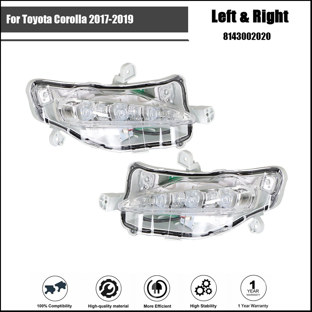 Pair of LED Fog Lights for Toyota Corolla (2017–2019)