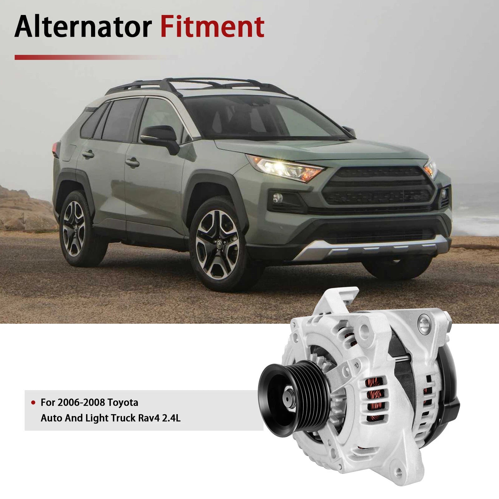 Alternator for Toyota RAV4 2.4L (2006–2008) 100Amp